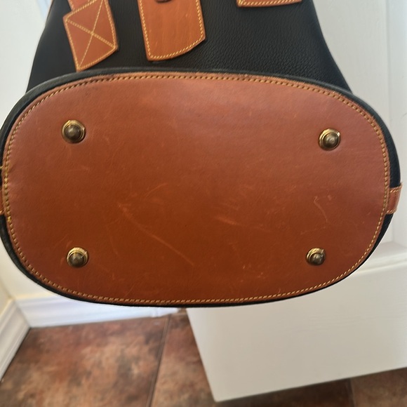 Dooney & Bourke Black and Brown Leather Tote - Picture 6 of 12